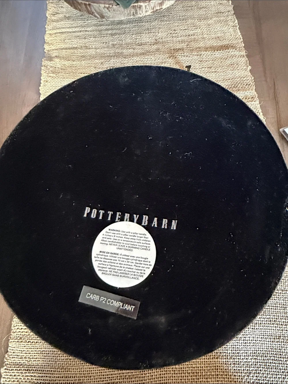 Pottery barn Black Metal Candle/Decor Holder - NO GLASS